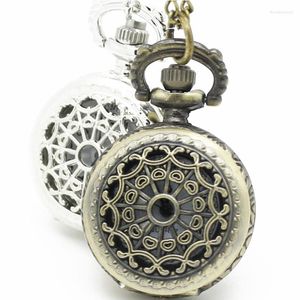 Pocket Watches (10st/Lot) Victorian Style Spider Web Vintage Punk Watch Necklace Chain Party Free Gift