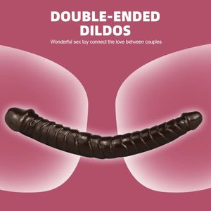 Dildos/Dongs Doppeldildo Soft Jelly Dildo für Frauen Homosexuell Lesben Ended Dong Künstlicher Penis Spielzeug für Erwachsene Vagina Anal Sex Produkte 231128