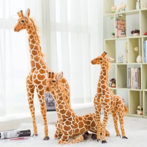 Bonecas de pelúcia tamanho grande girafa de pelúcia macio recheado animais realistas girafas boneca macia decoração de casa crianças presente de aniversário 231127