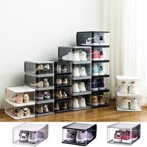 es Thickened Transparent Plastic Lattice Customized Artifact Shoe Drawer Type Assembly Storage Bins Box W0428