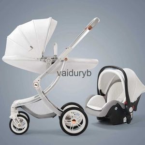 Коляски # Детская коляска 2 в 1/3 в 1, роскошная детская коляска с автокреслом, яичная скорлупа, коляска для новорожденных, кожаная детская коляска, высокий ландшафтvaiduryb