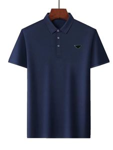 Tasarımcı Polo Mens Polos Yüksek Mektup Nakış Yüksek Kaliteli Saf Pamuklu Erkekler Tshirt Çizgili Yakel ve Çizgili Kısa Kollu Klasik Girmiş Gömlek Erkek Gömlek