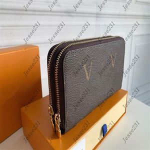 High Quality Designers ZIPPY WALLET Soft Leather Mens Womens Iconic textured Fashion Long double Zipper Wallets Coin Purse Card Ca228L
