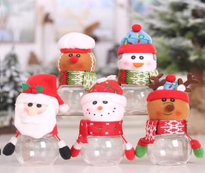 Plastik Şeker Jar Noel Teması Küçük Hediye Çantaları Xmas Candys Kutusu Kutuları Ev Parti Dekorasyonları Yeni Yıl Çocuk Hediyeleri DHLA25779587