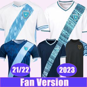 2022 2023 Camisas de futebol masculinas da equipe nacional da Guatemala LOM OSCAR SANTIS ANTONIO LOPEZ Home Branco Away Azul 3ª camisas de futebol manga curta