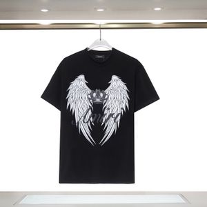 SS24 Summer AM B13704065 새로운 패션 브랜드 남자 티셔츠 짧은 핏 슬림 캐주얼 데저저 면화 미국 대형 S-3XL