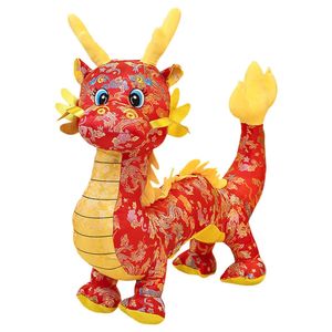 Giocattolo di Natale 20cm/35cm/45cm peluche drago mascotte 2024 Capodanno cinese bambola di peluche 231128