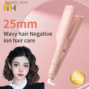 Curling Irons 25mm Hair Curler Wave Iron Large Volume Wave Short Hair Fluffy Non-Invasive Hair Lasting Styling Lazy Roll Head Q231128