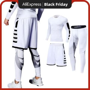 Herren-Trainingsanzüge, Herren-Lauf-Trainingsanzug, Training, Fitness, Sportbekleidung, Set, Kompressions-Leggings, Sportkleidung, enge Jogginghose, Rash Guard, Lycra 231127