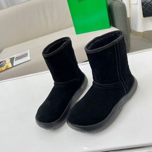 Women Designer Snow Boots Winter Warm Fur Genuine Leather Snow Boots Casual Height-raising Platform Ankle Boots