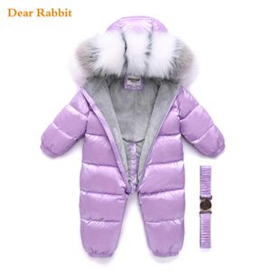 Kläder sätter 30 grader ryska vinterbarn ner jacka pojkar ytterkläder rockar förtjockar vattentäta snöar baby flicka kläder 231128