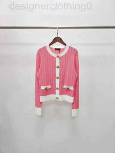 Giacche da donna di design di lusso Bal Cardigan lavorato a maglia Primavera e autunno Nuovo francese Piccolo vento profumato Cappotto sottile Famiglia ricca Mille capispalla dorati Top corto