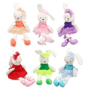 Nova boneca coelho balé bebê conforto sono brinquedo de pelúcia bonecas coelho saia brinquedos