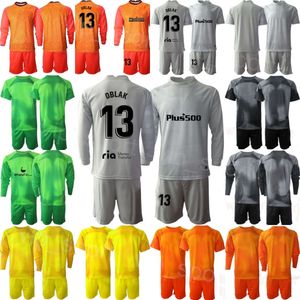 Club Team 22/23 Man GK Atletico Madrids Soccer Thibaut Courtois Jerseys Set Goalkeeper Long Sleeve 13 Jan Oblak Ivo Grbic Antonio Adan David de Gea Football Shirt Kits