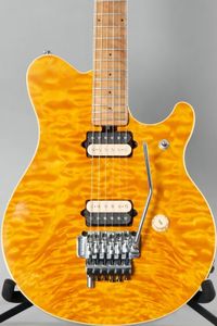 BESR ELECTRYCZNA GUITARA Podpisana przez Ernie Ball Music Man, Ev H Eddie Van Halen, Amber Quilt Top, 1994 25858