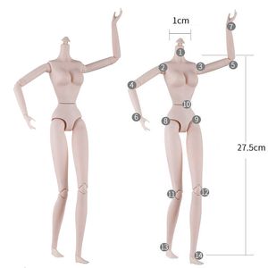Dockor 1 st 27cm 1114Joints kropp för 16 nakna kvinnliga manliga sagor.