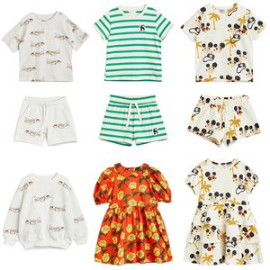 Tshirts summer kids t shirts boys girls cute print short sleeve tops tees baby child cotton outwear clothing 230427