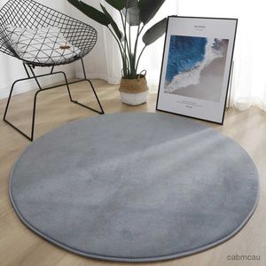 Tappeti Tappetini Yoga Per Camera Da Letto Soggiorno Assorbimento D'acqua Divano Tappeto Tappeto Per Bambini Tappeto Antiscivolo Rotondo In Velluto Corallo