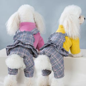 ROMPERS PET Dog Ubrania grube kurtka szczeniąt jesienne zima ciepłe kombinezony psy Płaszcze kombinezki dla małych średnich piesek York