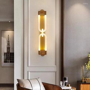 Lampa ścienna 3 Art Design LED Biała akrylowa rura w kształcie światła salonu