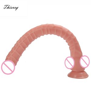 Vibradores / Dongs Thierry 4 Cores Super Longo Vibrador Brinquedos Sexuais para Mulheres Pênis Realista Macio Dong Grande Galo Dick Adulto Casal Produtos Eróticos Sexuais 231128