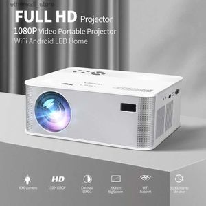 Projectors Yersida Projector S8 Full HD WiFi 1080p 5G Bluetooth Support 4K uppgraderade 4000 lumen utomhusfilm 3D Home Cinema Beamer Q231128