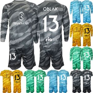 Kulüp Takımı Erkek Gençlik Futbol Kaleci David De Gea Jersey Atletico Madrids Set 23-24 Uzun Kollu GK Thibaut Courtois Jan Oblak Ivo Grbic Antonio Adan Futbol Gömlek