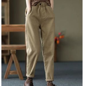 Damenhose, Caprihose, Haremshose für Damen, warm, Winter, lässig, lockere Jogger, koreanischer Stil, Schwarz, hohe Taille, Grau, dicke Fleece-Trainings-Jogginghose für Damen 231128