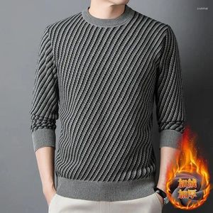 Men's Sweaters Winter Menswear Fleece Sweater Round Neck Loose Youth European And American Simple Fashion City Autumn Knitted