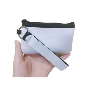 Sublimation Blank Mask Storage Bag With Lanyard Heat Transfer Portable Mini Coin Purse Wallet DIY Gift A0428
