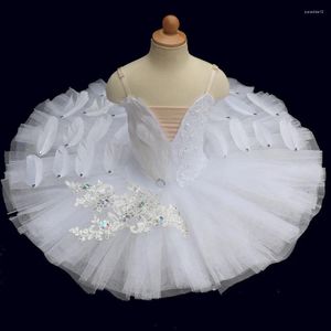 Stage Wear 2023 Sparkling Professional Children Dress Girls Ballet Swan Tutu Gonna Performance Costume Dance