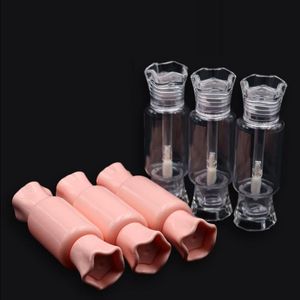 Contenitore per lucidalabbra trasparente vuoto a forma di caramella carina da 9 ml Contenitore per balsamo per labbra portatile fai-da-te liquido trasparente rosa rosso Hwuek