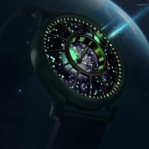Wristwatches Luxury Men's Automatic Watch Space Dial Mechanical Top Brand Designer 44mm Ultra Luminous Clock CEBRODZ 2023
