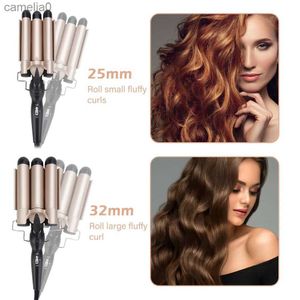 Prostownicze do włosów 3 rurki do włosów Curling Iron 25 32 mm Elektryczne lokalne włosy Fala Fryzura Triple Barrel Jaja Rolka Hair Styl urody Devicel231128