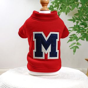 Pet clothing teddy bear dog autumn and winter plush warm letter hoodie collection