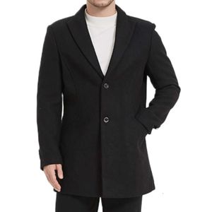 cappotto invernale da uomo giacca a vento misto lana casual monopetto di media lunghezza top pisello nord