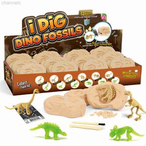 Science Discovery Dinosaur Toys Dino Egg Dig Kit Luminous Filled Archaeology for Kids Gift Learning Toy