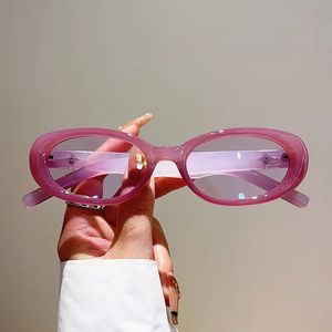 サングラスフレームヴィンテージブランドデザイナー楕円形の女性男性のための高級ファッションサングラス