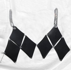 Gürtel Frauen Sexy Leder Hosenträger Taille Chian Schmuck Zubehör Gothic Punk Y2K Stil Tägliche Kleidung Cool Rhombus