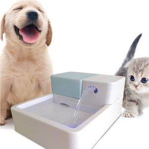 Besleme 1.8l LED otomatik kedi köpek yavrusu su içme çeşmesi evcil hayvan kase içecek filtresi evcil hayvan su çeşmesi destek damla nakliye