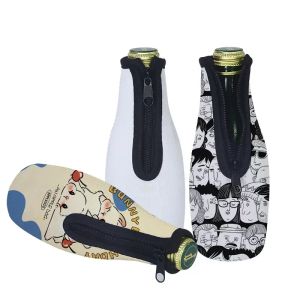 Sublimation Neoprene Beer Bottle Sleeve Blank Reusable Bottle Sleeve Organization Insulated Sleeves Bottle Cover Wholesale