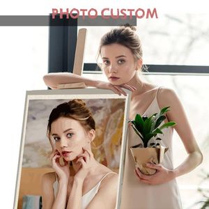 Номер DIY Масло живописи по номеру Canvas Portrait рисунок семьи детей персонализированная фотография Pet Pictur