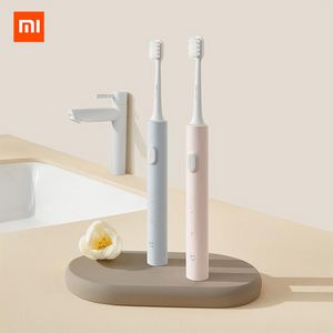 XIAOMI Mijia T200 T200C Spazzolino elettrico sonico Sbiancamento dei denti Spazzolini intelligenti vibranti ad ultrasuoni IPX7 Impermeabile