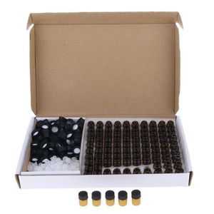 100 Packs 1ML/ 2ML Amber Glass Essential Oil Bottles Mini Sample Bottle with Plug and Caps Mqgfi