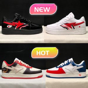 Top Apes Sta Low Mens Tasarımcı Ayakkabı Nigo Patent Deri Köpekbalığı Black White Fransa Koleji Delin Pastel Pembe Tokyo ABC Camo Yeşil Moda Kadınlar Günlük Sabahçular