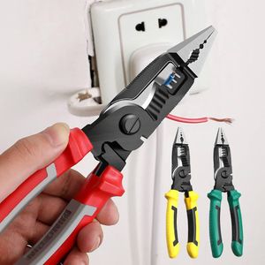 Tang Multifunctional Long Nose Plier Electric Cable Cutter Breaking Clamp Electrician Electric Wire Stripping Hand Tool