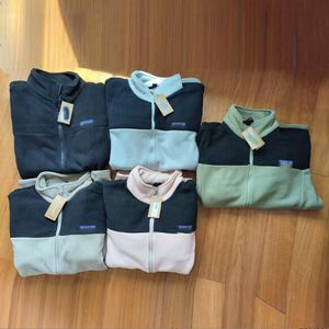 23 Utomhus PatagoniasSweatshirts Letter Män Kvinnor Par Modeller Loose Casual Fleece Lamb Cashmere Outdoor Style 5Colore