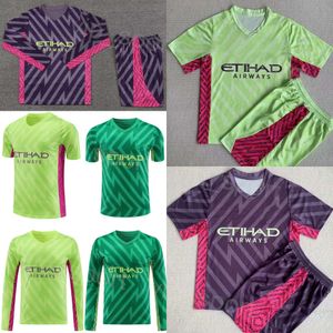 Clube Equipe Masculino Juventude Futebol Goleiro 1 Claudio Bravo Jersey Set 23-24 Manga Longa GK Joe Hart 31 Ederson Moraes 18 Stefan Ortega Goleiro Camisa de Futebol Kits ManCheng