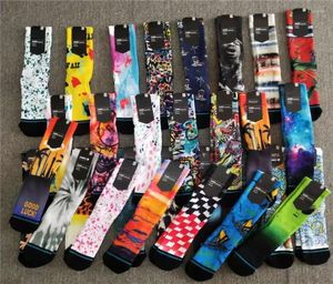 Men039s Socks Cycling Men Compression Sock Novelty Designer 3D Print Calcetines Original Stanced Skateboard Basketball6627074