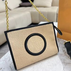 Lyxig handväska märkesväska dam crossbody-väska stor kapacitet kedja väska sommar ny läder flätad handväska senior flätad bucket bag shoppingväska handväska